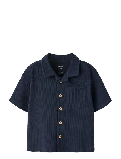 Name It Nmmharve Ss Nreg Shirt   Navy   110