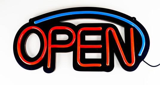 Neonskilt 50 cm Open