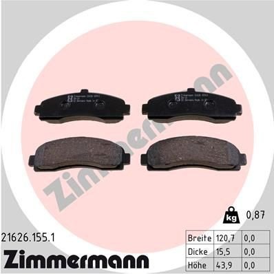 Bremseklosser ZIMMERMANN 21626.155.1 Bremseklosser ZIMMERMANN 21626.155.1