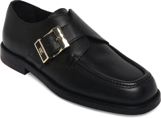 Tommy Hilfiger Th Buckle Moc Toe Loafers BLACK 38