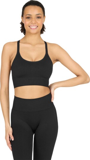 Athlecia V2 Seamless Light Support Sports BH Dame Svart 2XS/XS