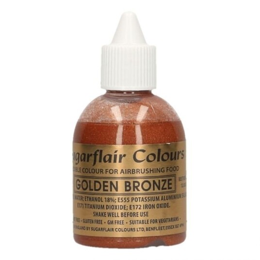 Sugarflair Airbrushfarge Gylden Bronse 60ml 