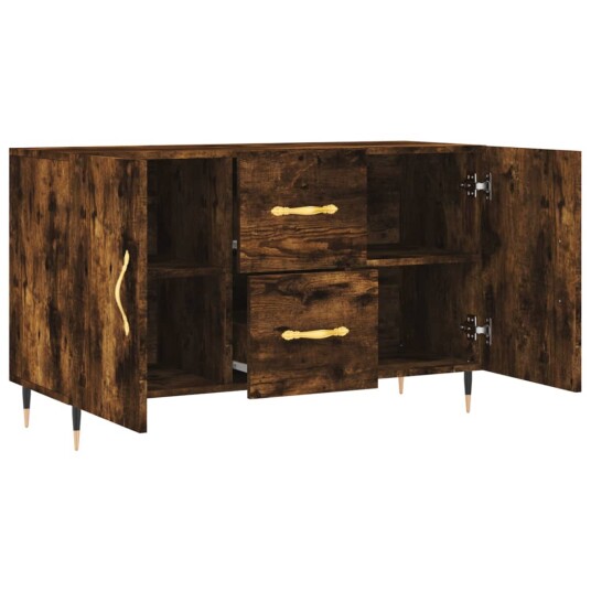 vidaXL Skjenk røkt eik 100x36x60 cm konstruert tre