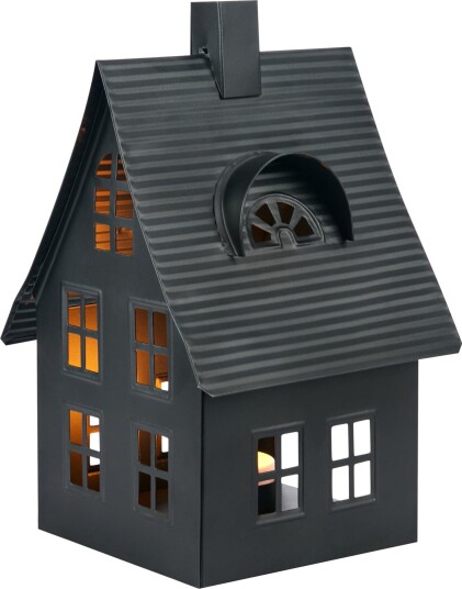Markslöjd Luton lyshus 1 lys 23 cm svart