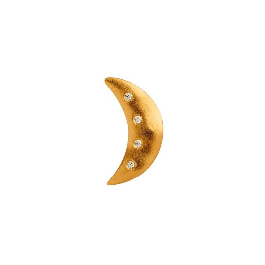 Stine A Jewelry Bella Moon Earring With Four Stones Gullfarge 14.5 mm