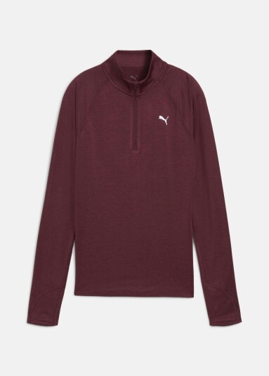 Puma W RUN VELOCITY CLOUDSPUN 1/4 Z Ruby Shimmer Heather M Løpetrøyer