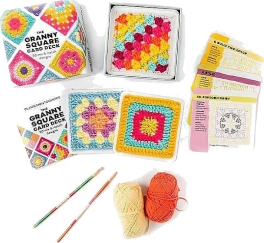 Granny Square Kortstokk 50 Mix & Match Heklemønsterkort Granny Square Kortstokk 50 Mix & Match Heklemønsterkort