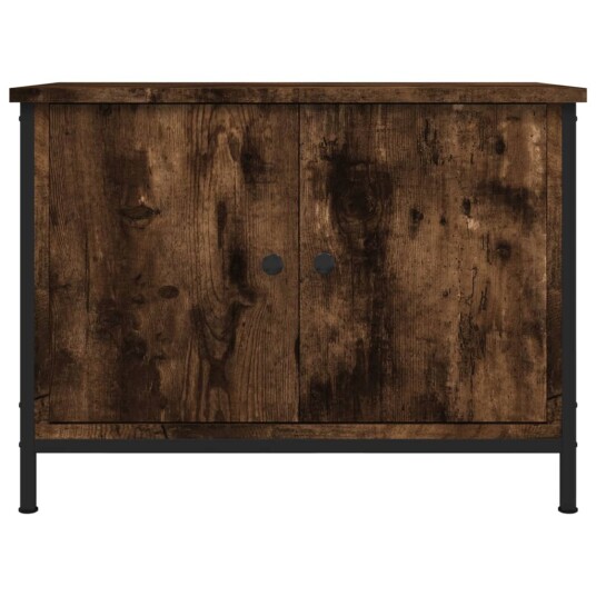 vidaXL TV-benk med dører røkt eik 60x35x45 cm konstruert tre