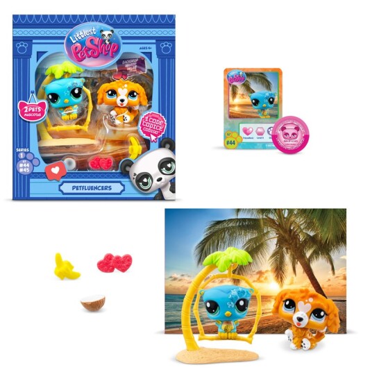 Littlest Pet Shop Petfluencer Figursett m/ tilbehør Sunset Pals