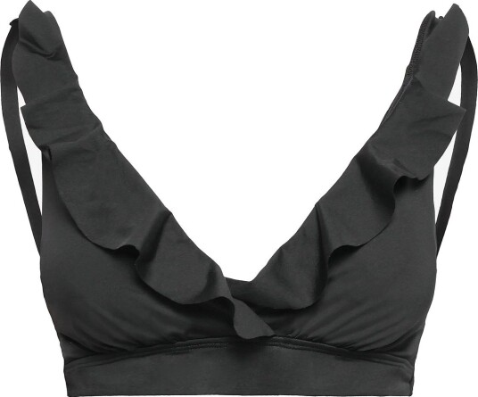 Lauren Ralph Lauren Swimwear Lrl Beach Club Ruffle Uw Bra   BLACK   44