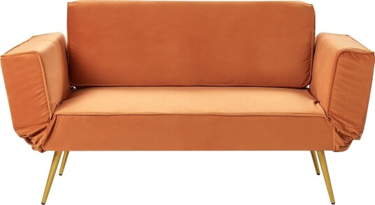 Touya Sovesofa 2 seter Gull/Oransje