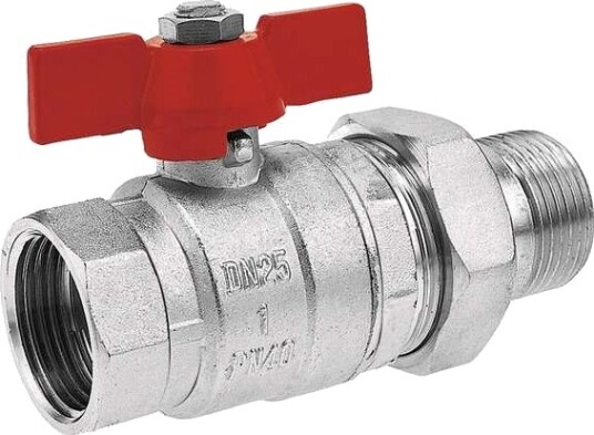 Ferro Kuleventil Nippel Skrue 1/2" Ks1