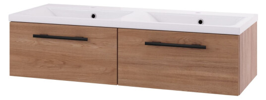 Linn Bad Ingrid D45 Servantskap med 1 Skuff Eik / 120cm Dobbel 2 Linn Bad Ingrid D45 Servantskap med 1 Skuff Eik / 120cm Dobbel 2