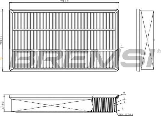 Luftfilter BREMSI FA1113 Luftfilter BREMSI FA1113