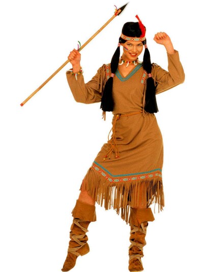 Widmann Indianer Kvinne Kostyme Strl XL Widmann Indianer Kvinne Kostyme Strl XL