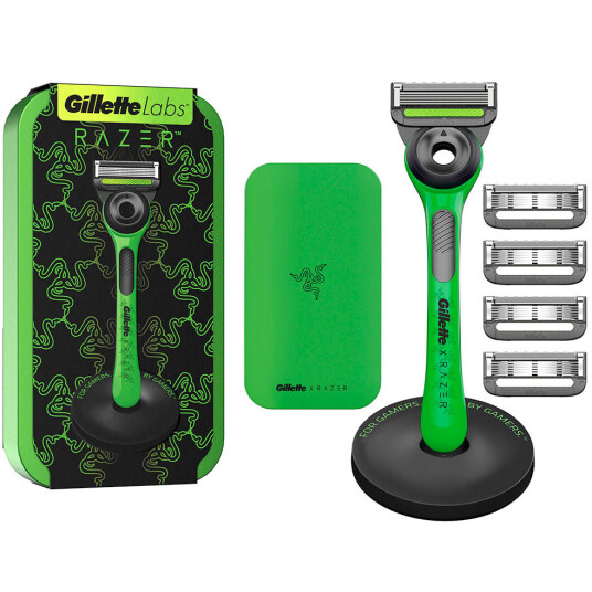 GilletteLabs Razor + 4 Razor Blades Gaming Edition