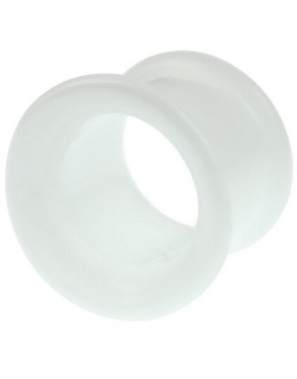Hvit Pyrex Piercing Tunnel Strl 4 mm Hvit Pyrex Piercing Tunnel Strl 4 mm