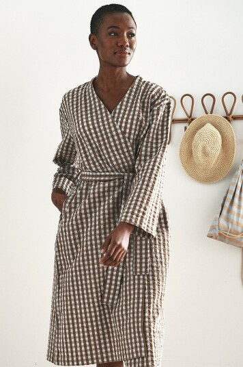 Ellos Home Kimono Nell Check Kimono Flerfarget