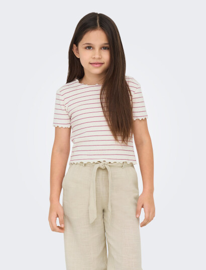 Kids Only Koganits Life S/S Cropped Top Jrs White 158-164 Kids Only Koganits Life S/S Cropped Top Jrs White 158-164