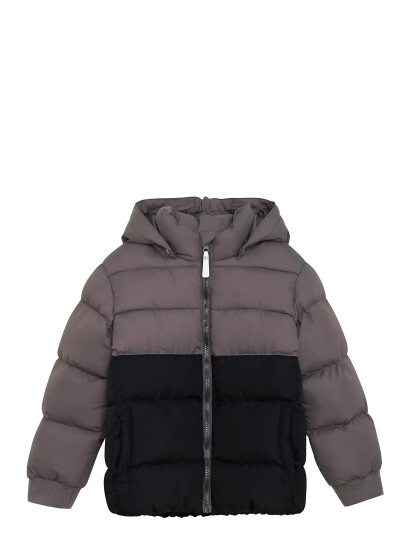 Minymo Quilted Jacket Colorblock Grey 128 Minymo Quilted Jacket Colorblock Grey 128
