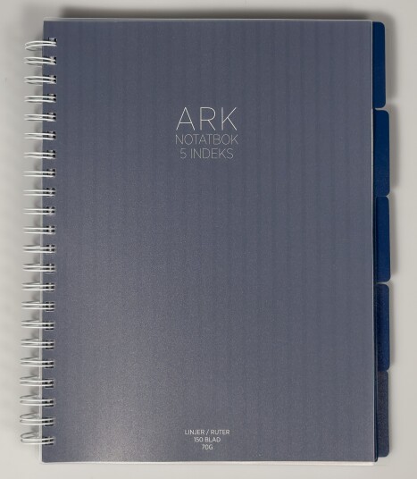 Notatbok ARK A4 5 index 150 blad blå