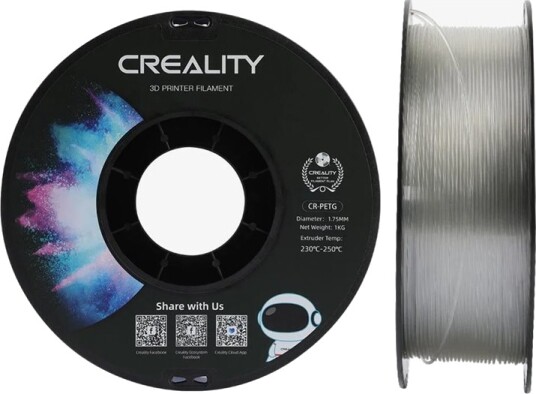 Creality3d Gjennomsiktig 1 Kg Boks Cr-Petg Filament (3D)