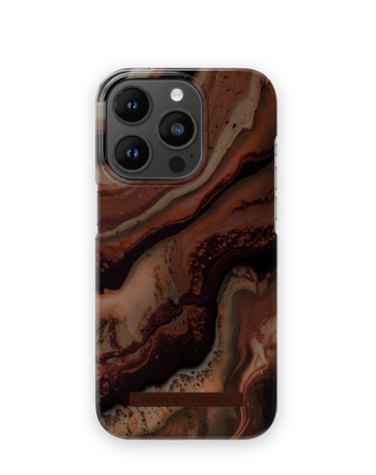 iDeal Of Sweden Fashion Case iPhone 14 Pro Dark Amber Marble 1 stk Deksler og etui
