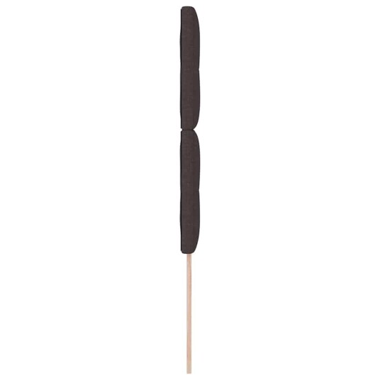 Hodegavl Med Knapper Taffeta Mørk Brun 80 cm