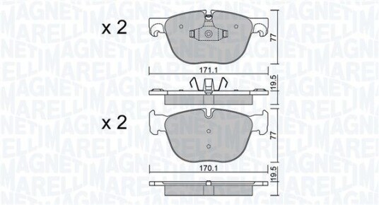 Bremseklosser MAGNETI MARELLI 363916060855 Bremseklosser MAGNETI MARELLI 363916060855