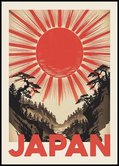 Japanese Sun Plakat Plakat / 40x50cm Japanese Sun Plakat Plakat / 40x50cm