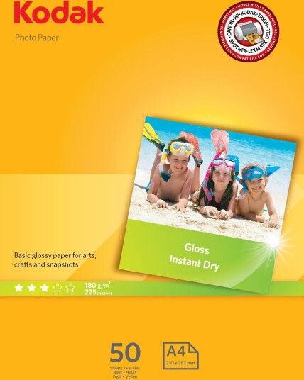 Kodak 5740 513 Fotopapir A4 Gloss 180 g/m² 50 ark Gul