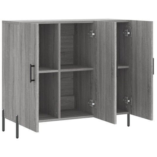 vidaXL Skjenk grå sonoma 90x34x80 cm konstruert tre