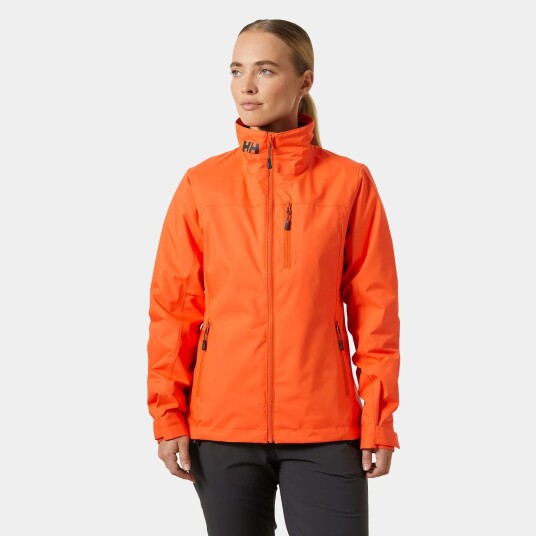 Helly Hansen Women’s Crew Midlayer Sailing Jacket 2.0 Oransje Hvit M