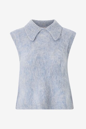 byTimo Vest Hairy Knit Blå byTimo Vest Hairy Knit Blå