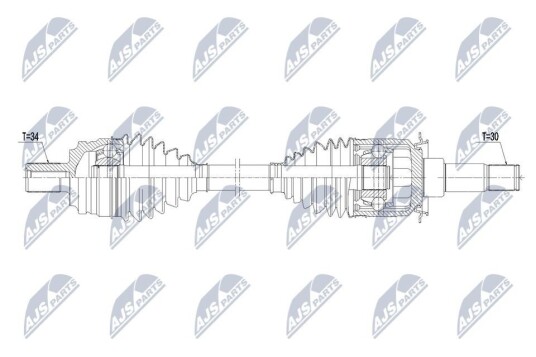 Nty Drivaksel NTY NPW ME 225