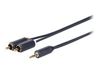 VivoLink - Lydkabel - mini-phone stereo 3.5 mm hann til RCA x 2 hann - 3 m - dobbeltisolert