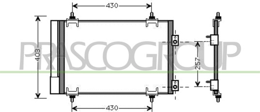 Kondensator, klimaanlegg PRASCO CI424C002