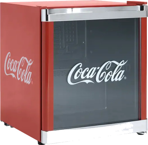 Scandomestic Coca-Cola CoolCube GDE Display Kjøleskap 48L med Kromdør