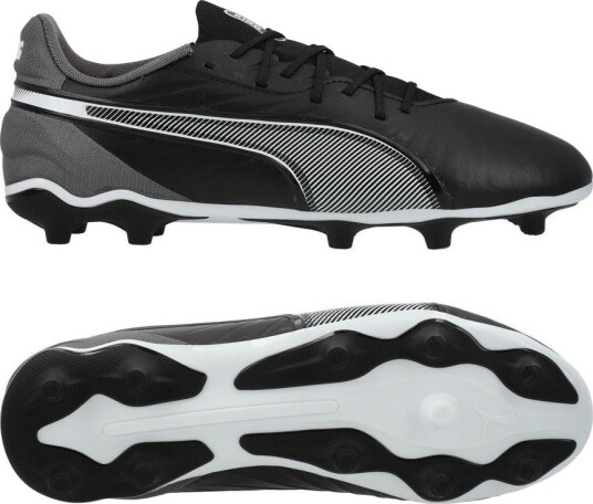 PUMA King Match Fg/ag Eclipse Svart/hvit/cool Dark Gray Barn størrelse 38½