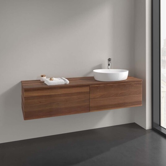 Villeroy & Boch Antao Servantskap med 2 skuffer 160x50x36 cm u/lys Valnøtt Villeroy & Boch Antao Servantskap med 2 skuffer 160x50x36 cm u/lys Valnøtt
