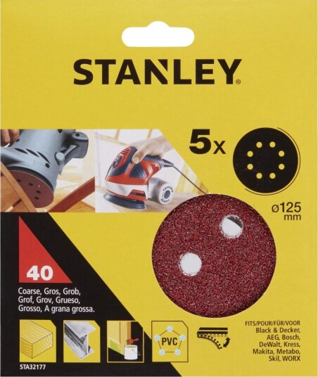 Stanley Sliperondell sta32177 ø125 40k til eksentersliper