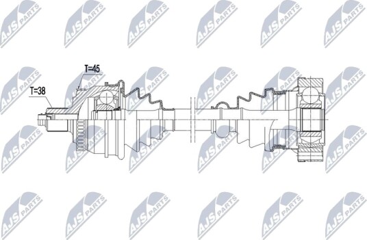 NTY NPW AU 108 Drivaksel NTY NPW AU 108 Drivaksel
