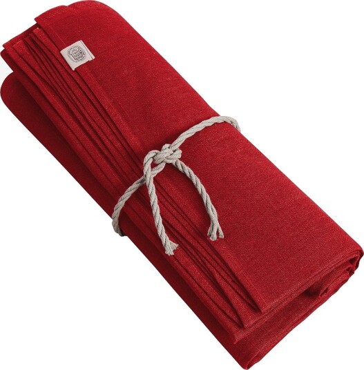 Lovely Linen Duk Classic i manglet lin Rød Lovely Linen Duk Classic i manglet lin Rød