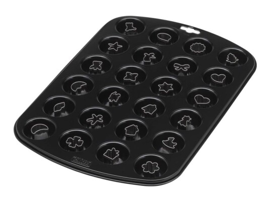 Kaiser Inspiration Adventskalender - Muffin mold - 38 x 27 cm - hulrom 24 - ikke-klebende - svart