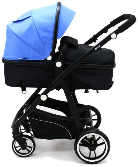 Asalvo Convertible Two+ 3-I-1 Bilsete/Barnevogn - 22 kg - Blå