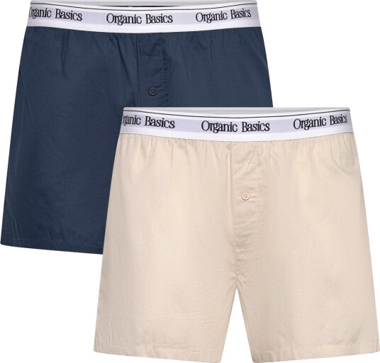 Organic Basics Easy Boxer Shorts 2 Pack Navy XXL Organic Basics Easy Boxer Shorts 2 Pack Navy XXL