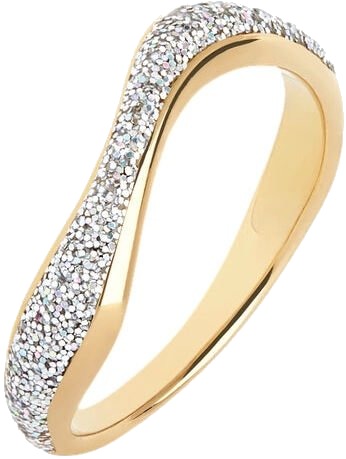 Maria Black Aura Opal Glitter Ring - Gold