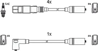 Tennplugg kabelsett HITACHI 134267