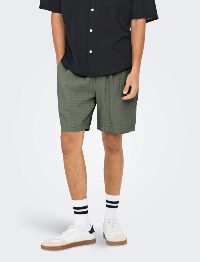 ONLY & SONS Onstel Linen Latham 0257 Shorts Noos - Green - S ONLY & SONS Onstel Linen Latham 0257 Shorts Noos - Green - S