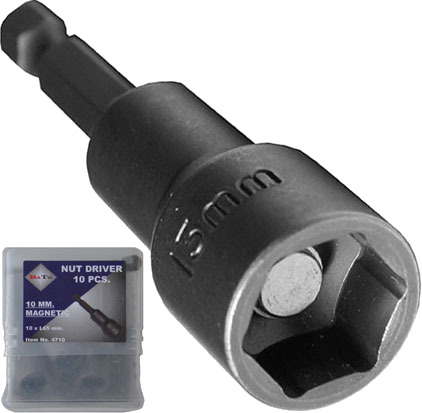BATO 1/4" Boltebits magnet 1/4". 10 stk. pk.